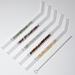 Reusable Glass Straws- Healing Crystals